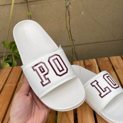 New Premium Quality Polo Slipper White
