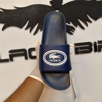 Lacoste premium Quality  Slipper Blue