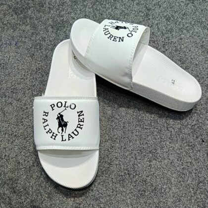 Premium Quality Ralphaa Laurenn Polo Slipper White
