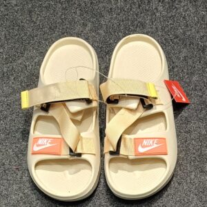 Nike 2 belt premium Quality Slipper- Cream