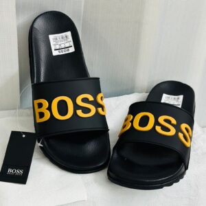 Hugo Boss Slipper for men -Black Yellow