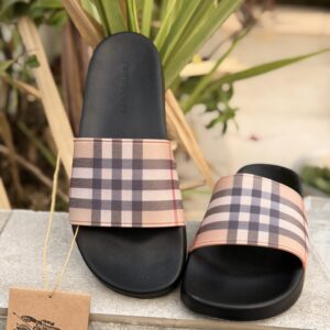 Premium Quality Burberry  Slipper -Black Brown